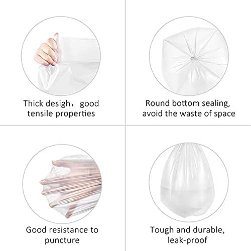 4 Gallon Small Trash Bags - 125 Count | Magesh Strong Wastebasket Liners for Bathroom, Bedroom & Office | Durable Garbage Bags for Kitchen, RV & Small Trash Cans | Perfect for Daily Use & Travel