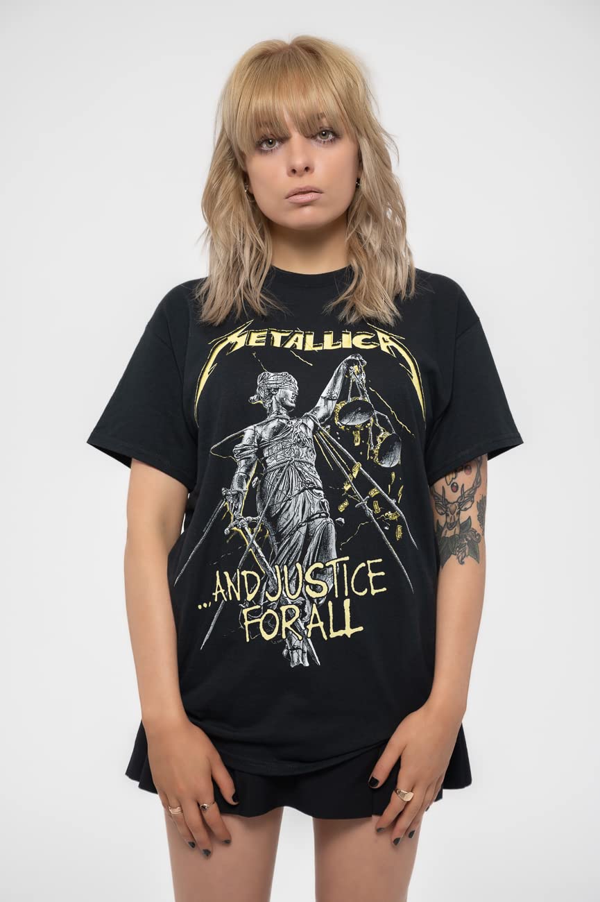 Metallica 'Hammer Of Justice For All' Band T-Shirt | Official Licensed Merch | Vintage Rock Tee for Concerts & Casual Wear