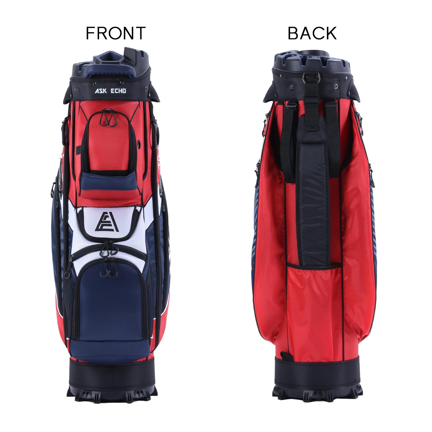 Premium ASK ECHO T-Lock 14-Way Golf Cart Bag with Organizer Divider - Waterproof Rain Cover & Comfort Handles - Durable Golf Bag for Men - Perfect for Country Clubs & Tournament Play