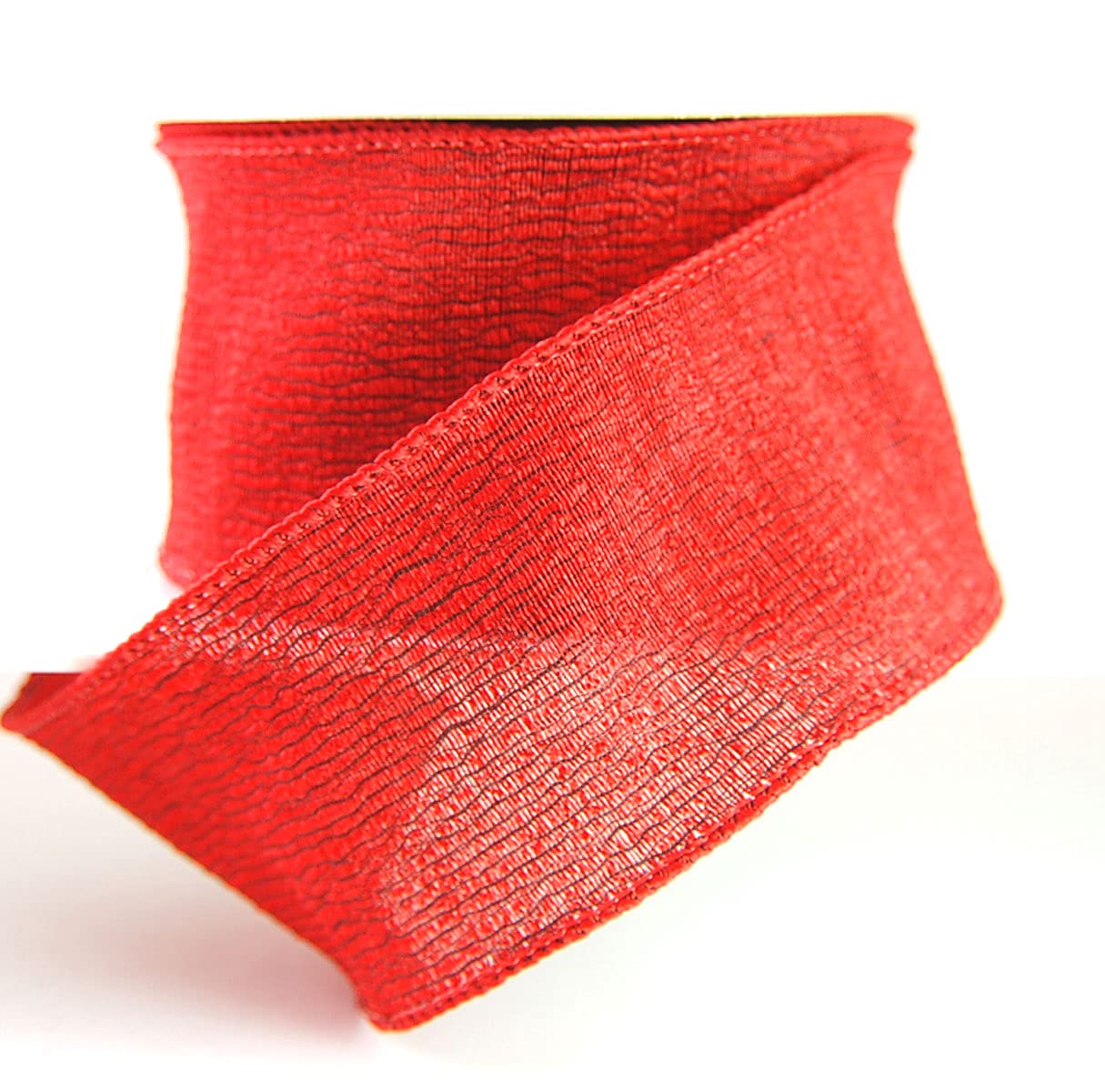 Festive Wired Solid Red Christmas Ribbon - 2.5 Inch Wide x 10 Yards - Perfect for Gift Wrapping, Tree Decorations & Holiday Crafts