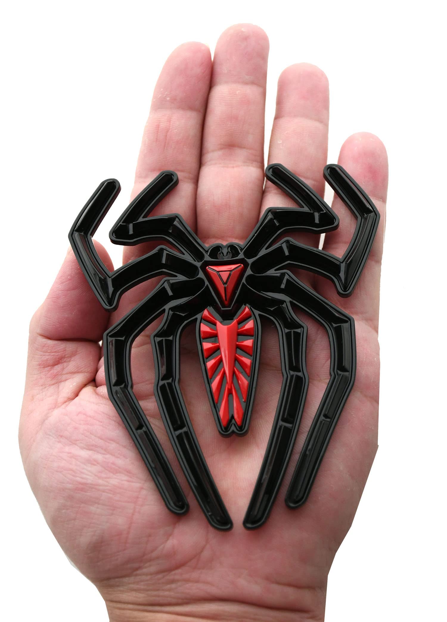3D Spider Emblem Car Badge - Replacement Decal for Can Am Spyder, F-150, Silverado, Sierra & RAM - Black Widow Edition (Black/Red) - CH-Spider - Perfect for Customizing Trucks & Motorcycles