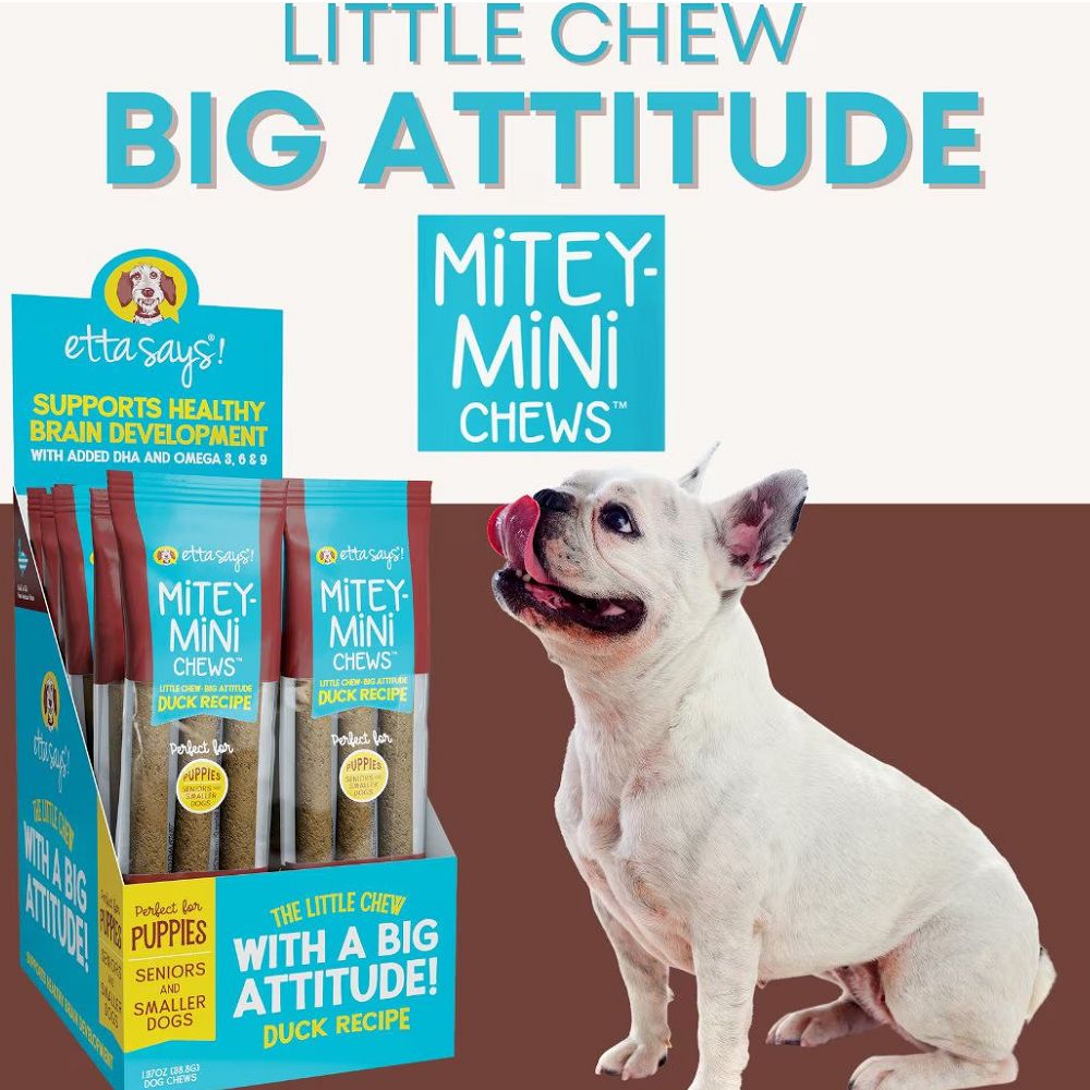 Premium Mitey Mini Jerky Duck Dog Chews - All-Natural, Grain-Free Training Treats for Small & Medium Dogs - Perfect for Obedience Training, Rewards & Dental Health