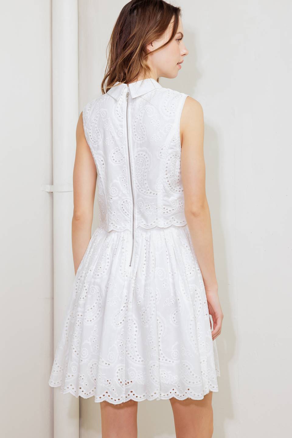 Jovie White Eyelet Mini Dress - Floral Lace Summer Dress for Women, Perfect for Beach Vacation, Date Night & Party Wear