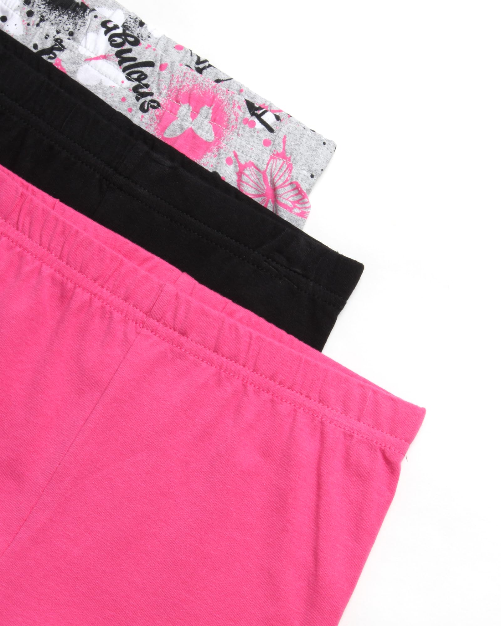 Girls' Active Shorts 3 Pack - Stretchy Bike Shorts for Gym, Running & Play - Cute Fashion Workout Shorts for Girls Age 7-16 - Perfect for Sports, Yoga & Everyday Wear