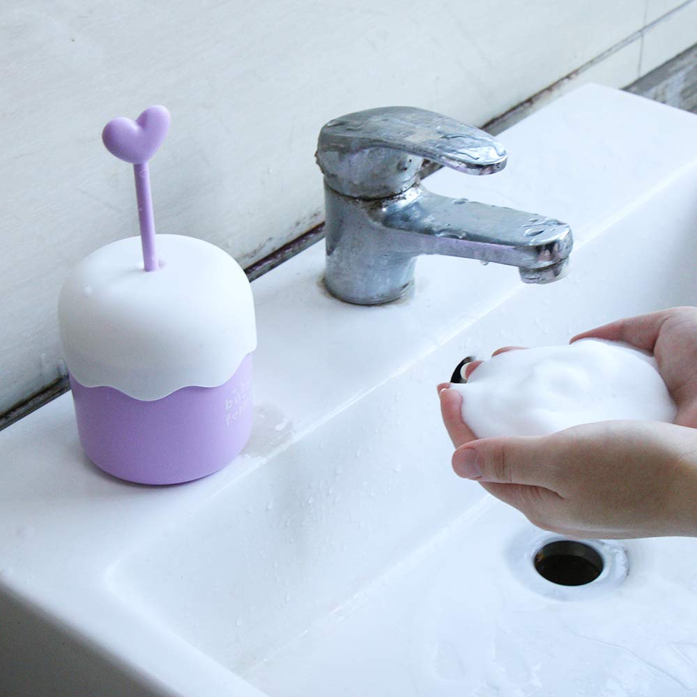 Portable Foam Maker Cup for Face Cleansing - Press Bubbler Beauty Tool, Easy-to-Use Bubble Maker for Skin Care (Purple) | Perfect for Travel, Daily Facial Routine & Spa Treatments