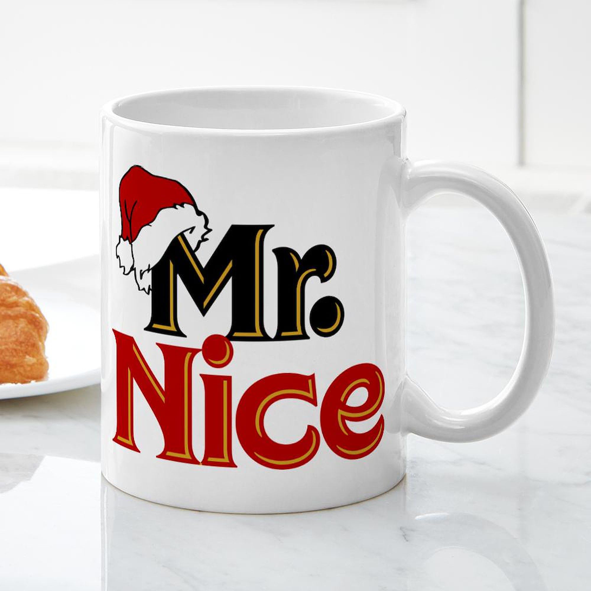 Christmas Mr Nice 11 oz (325 ml) Ceramic Coffee Mug - Holiday Gift for Coffee Lovers, Perfect for Christmas Morning & Office Use