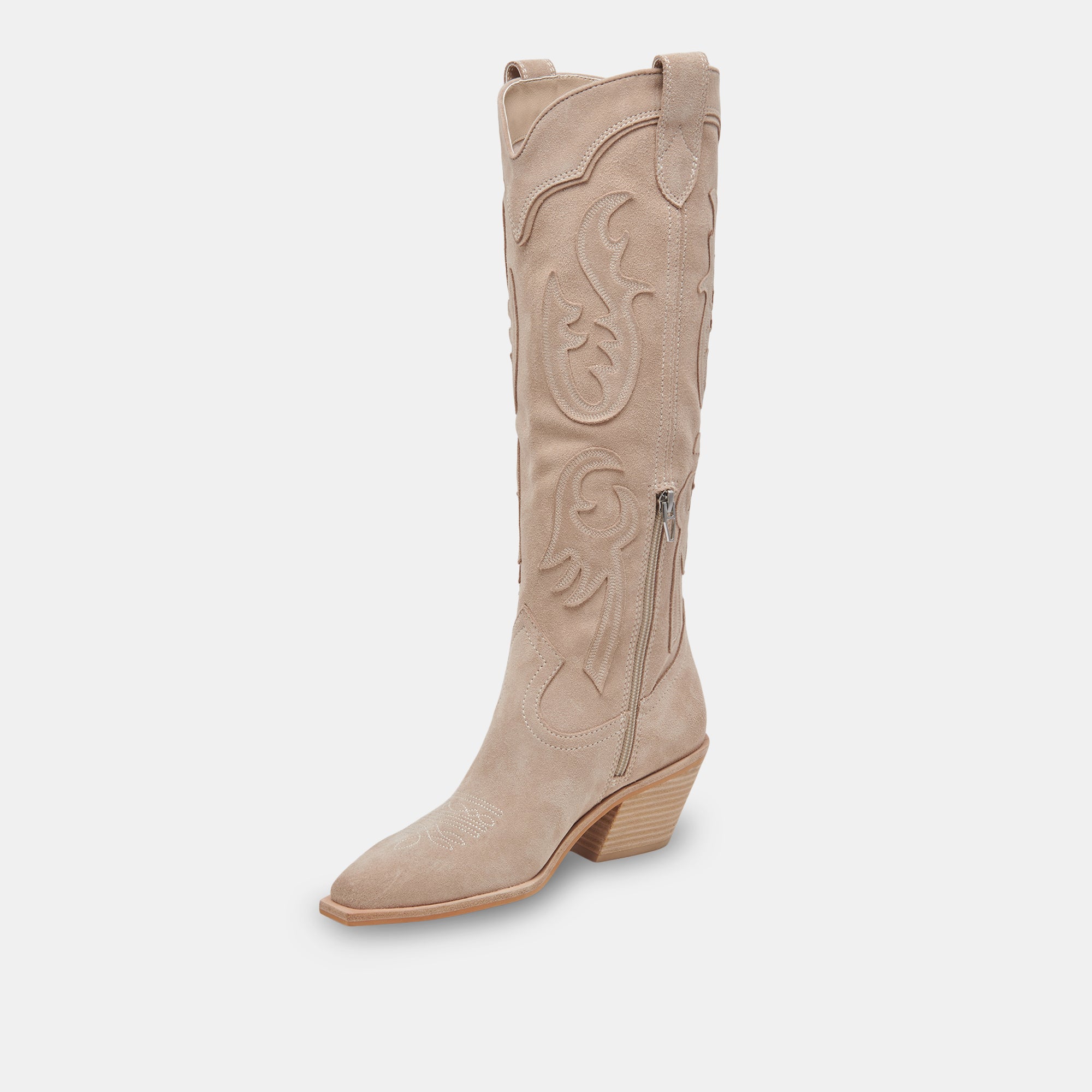 SAMSIN Women's Taupe Suede Boots - Comfortable Ankle Booties for Fall & Winter | Casual, Office & Outdoor Wear