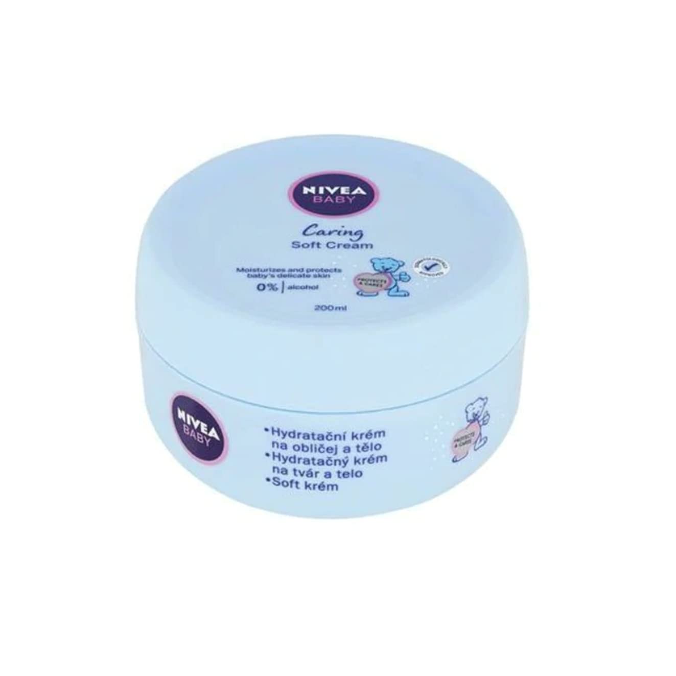 Nivea Baby Delicate Face and Body Cream - 200ml | Hypoallergenic & Fragrance-Free | Gentle Moisturizer for Newborns & Sensitive Skin | Perfect for Daily Baby Care & Diaper Rash Prevention