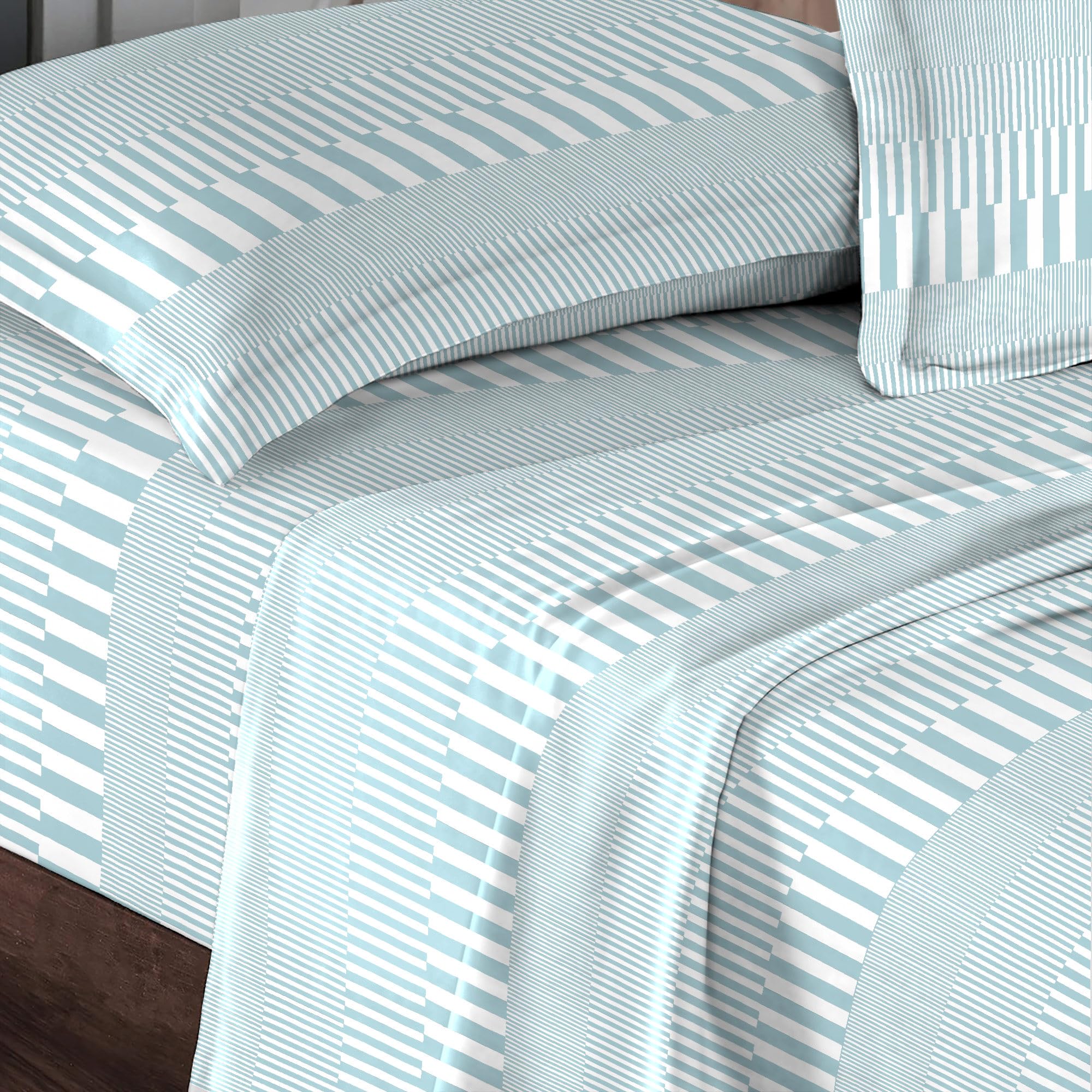 Pizuna Pure 100% Cotton California King Sheets - 400 Thread Count Luxury Sateen Bedding Set with 15