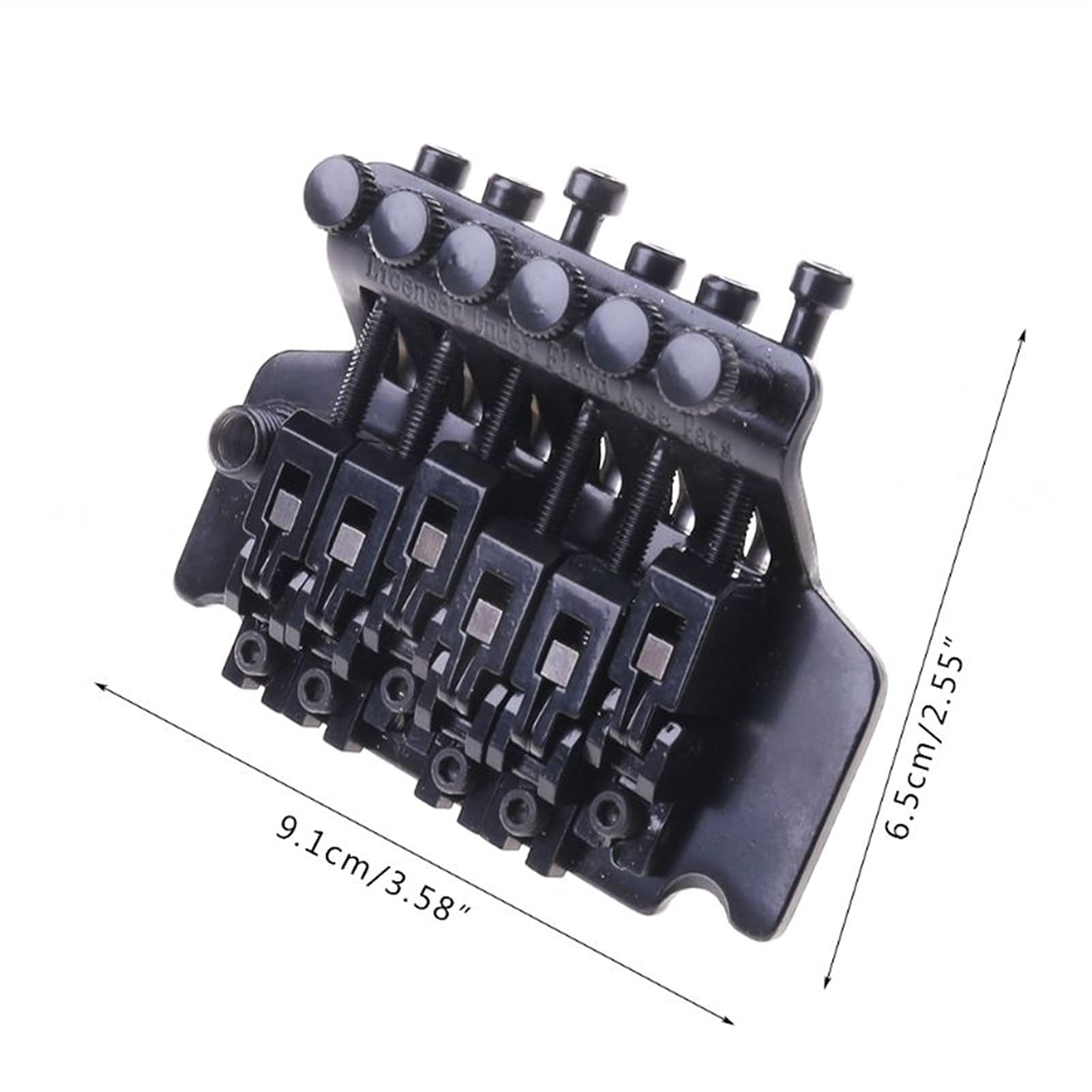 Electric Guitar Tremolo Bridge - 1 Set Black Double Locking System for Pulled Strings | Premium Guitar Parts for Rock & Metal Performance