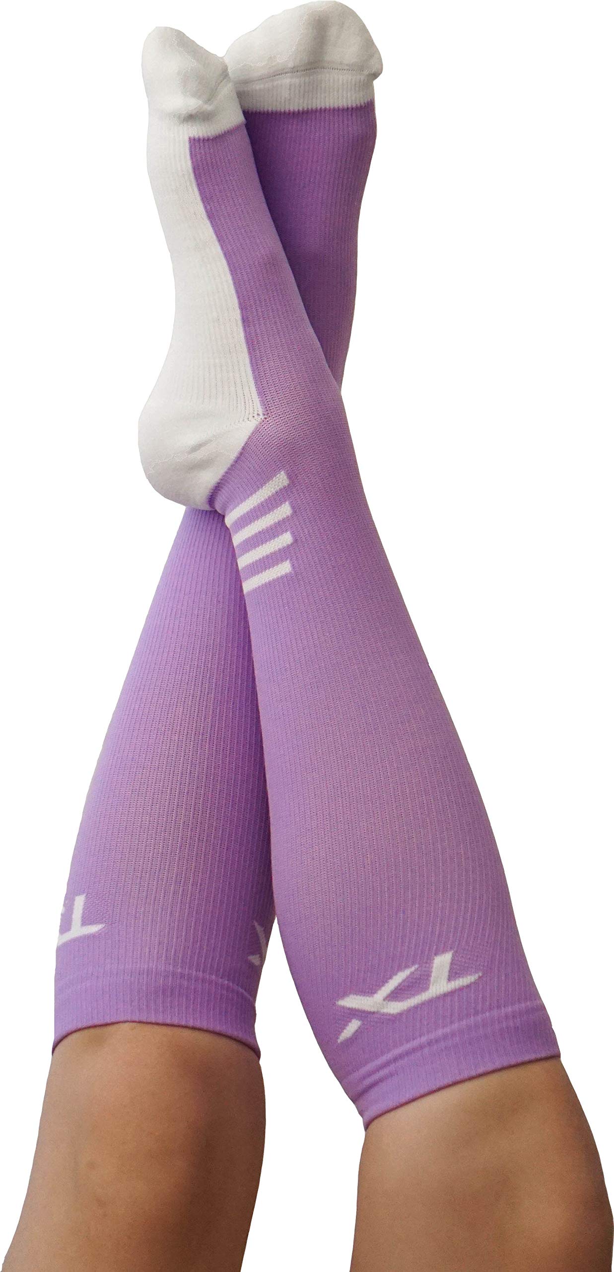 TX Compression Socks 20-30 mmHg Graduated Support Socks for Men & Women - Moisture Wicking Breathable Material for Running, Travel & Recovery
