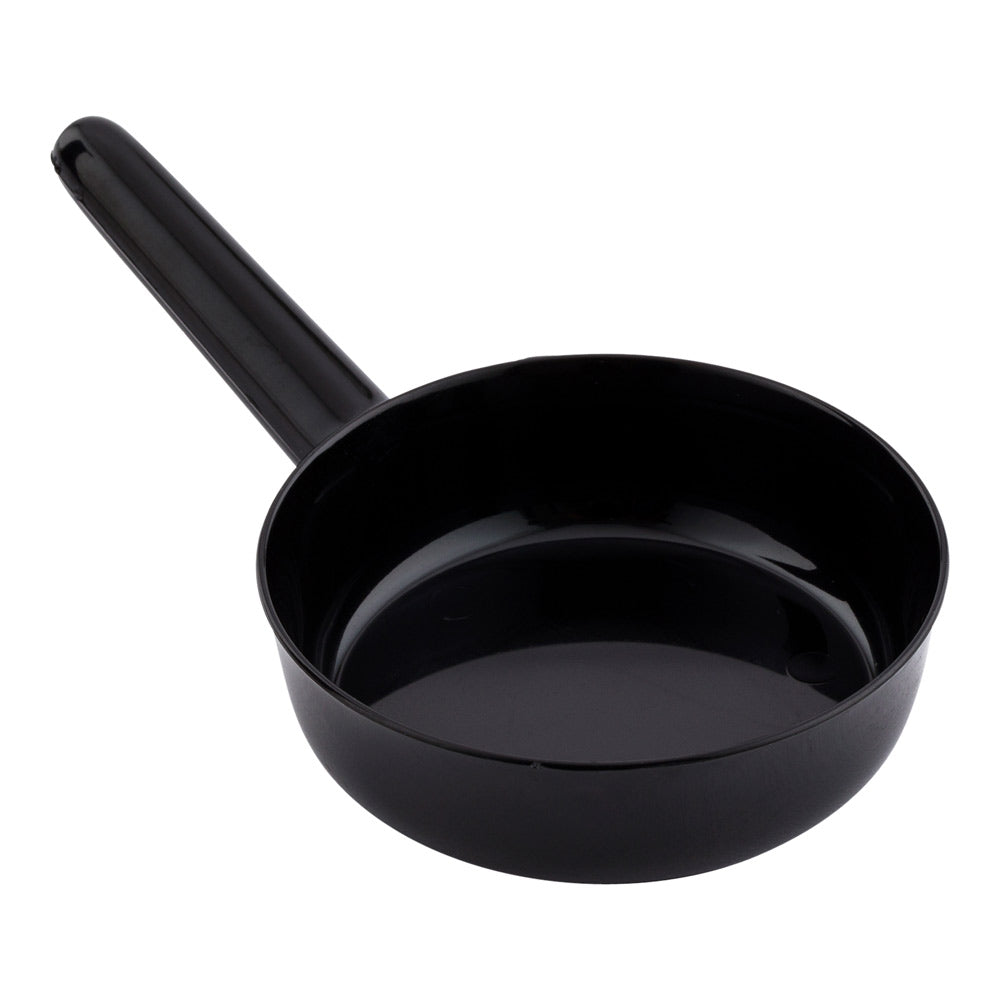 1 oz Round Black Plastic Mini Sauce Pan - 3.25