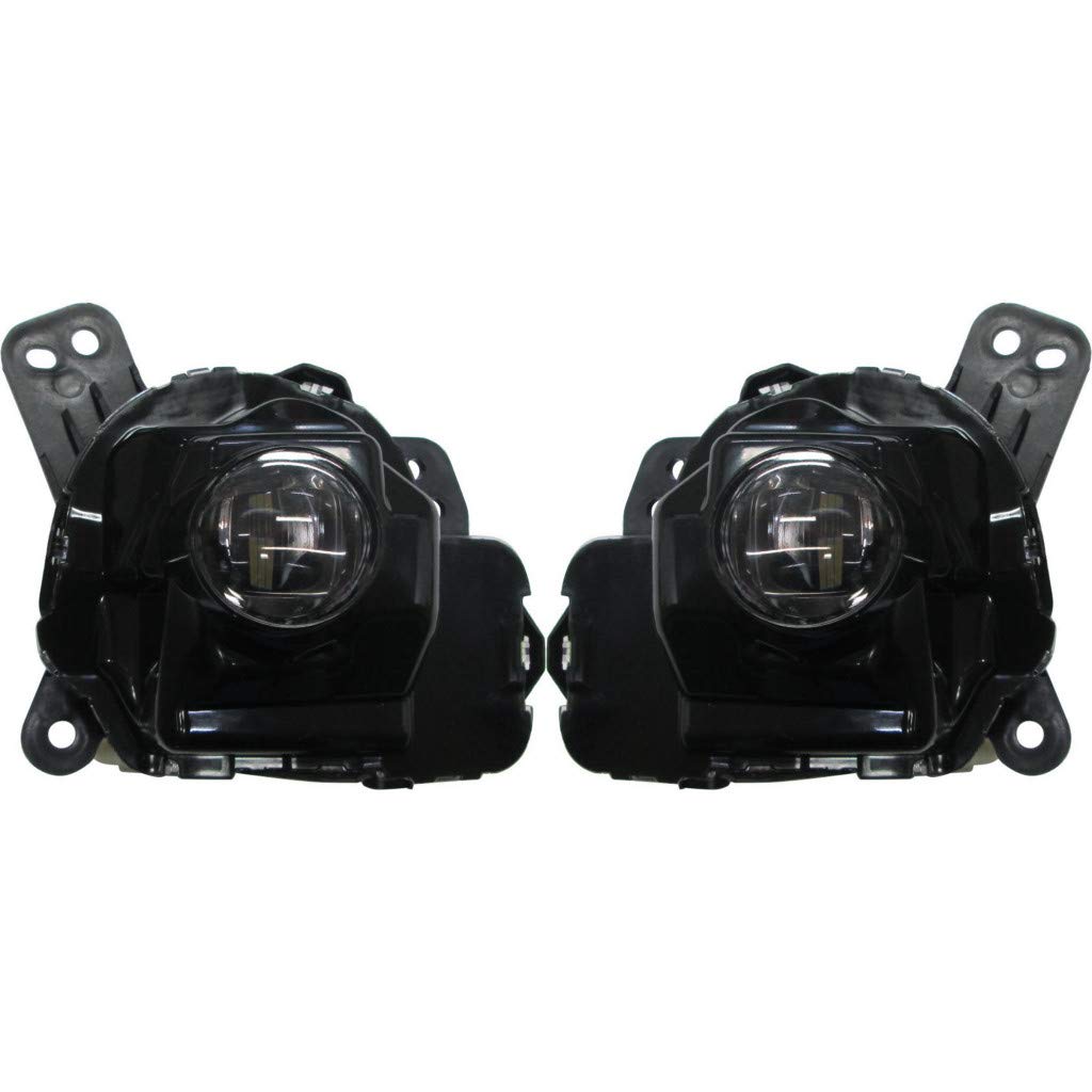 2016-2017 Mazda CX-9 LED Fog Light Assembly Pair - Driver & Passenger Side Replacement for MA2592127 MA2593127 | GHP9-51-690A GHP9-51-680A | Enhanced Visibility for Night Driving & Foggy Conditions