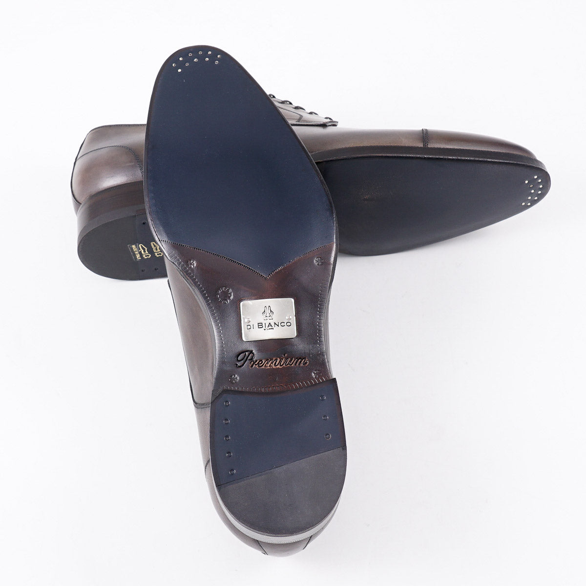 Di Bianco 'Monza' Museum Calf Derby Shoes - Premium Italian Leather Dress Shoes for Men | Perfect for Business, Formal Events & Office Wear