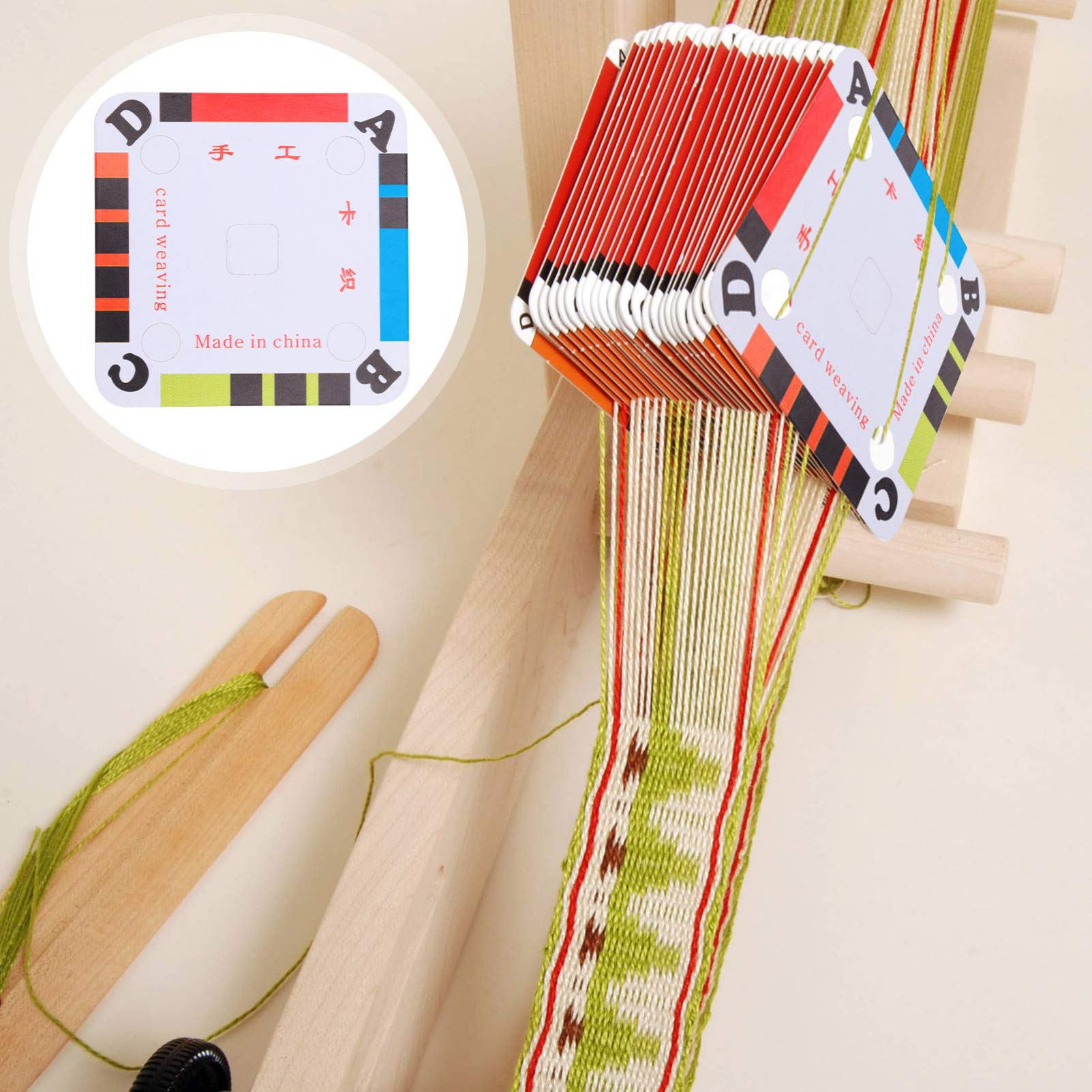MILISTEN 100Pcs Weaving Tablet Cards - Premium Cardboard Loom Weaving Tools for DIY Inkle Loom Crafting | Perfect for Handmade Textiles, Medieval Reenactments & Fiber Art Projects