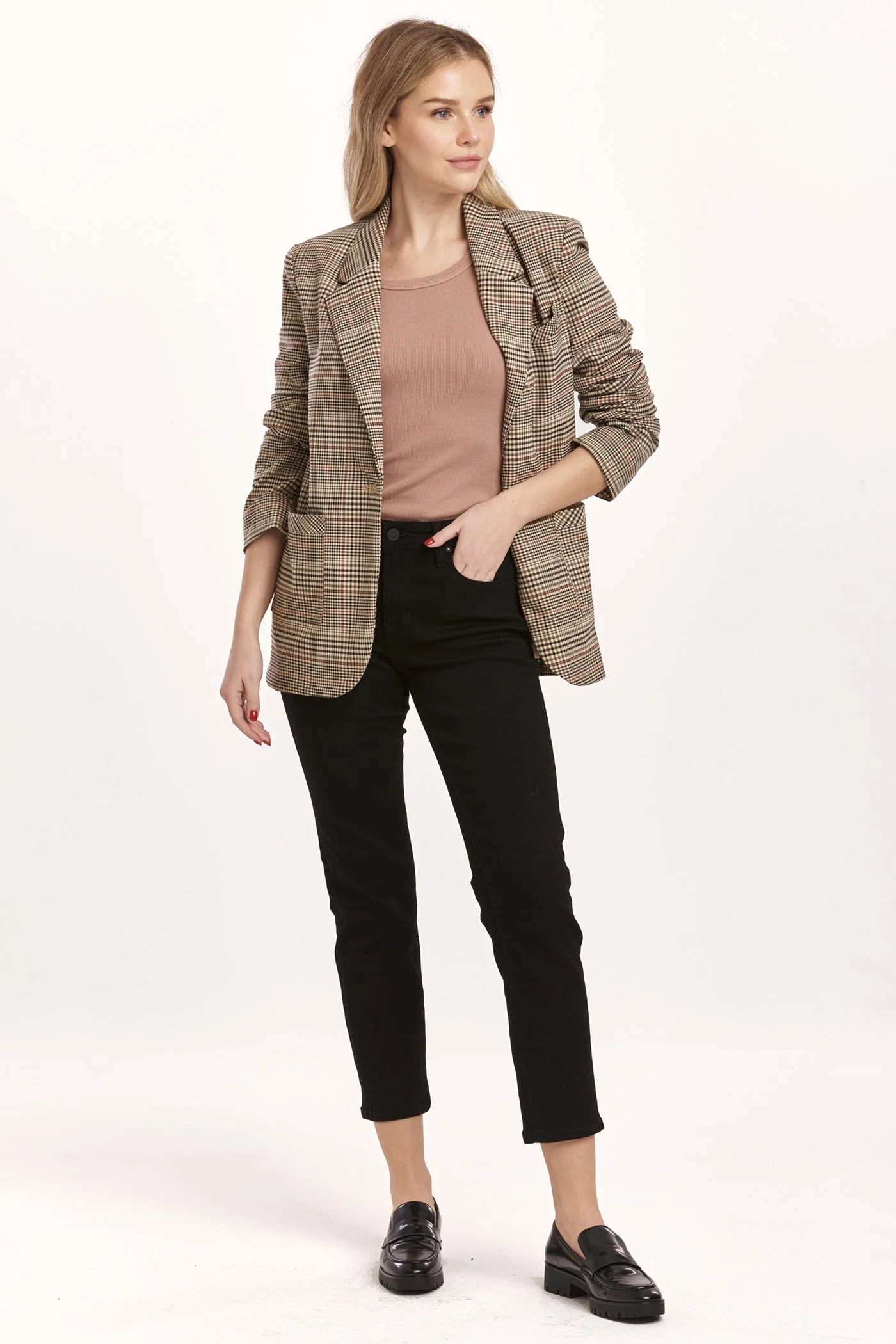 Stylish Clyde Notched Lapel Blazer in Umber Brown - Perfect for Business Meetings & Formal Events