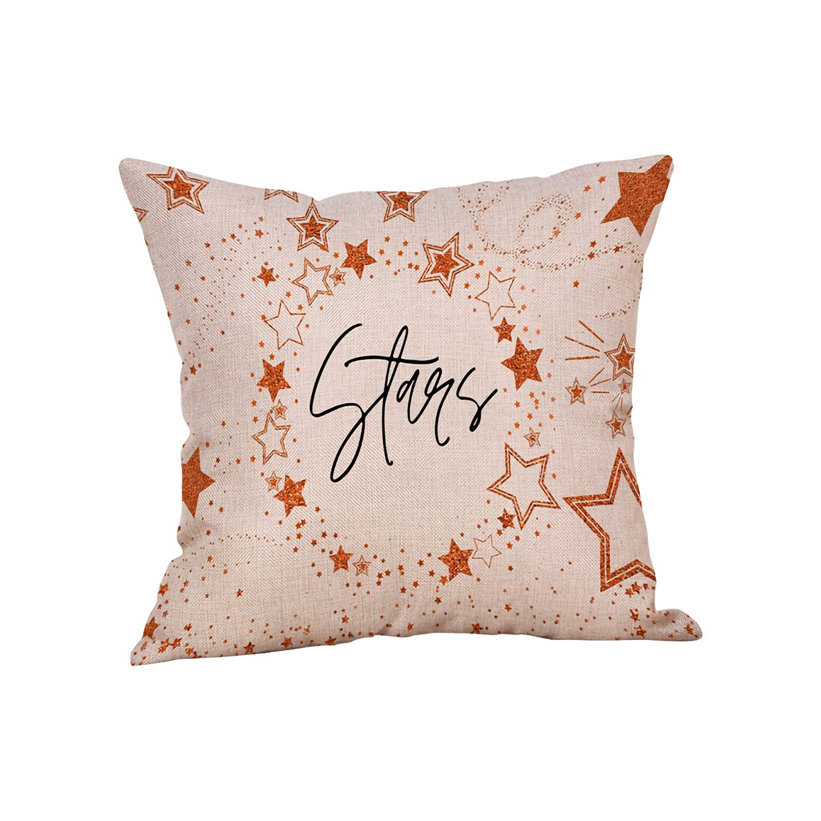 Halloween Skeleton Skull Pumpkin Throw Pillow Covers - Linen Decorative Pillowcases for Sofa, Bed, Couch - Spooky Home Decor for Halloween Party & Fall Season