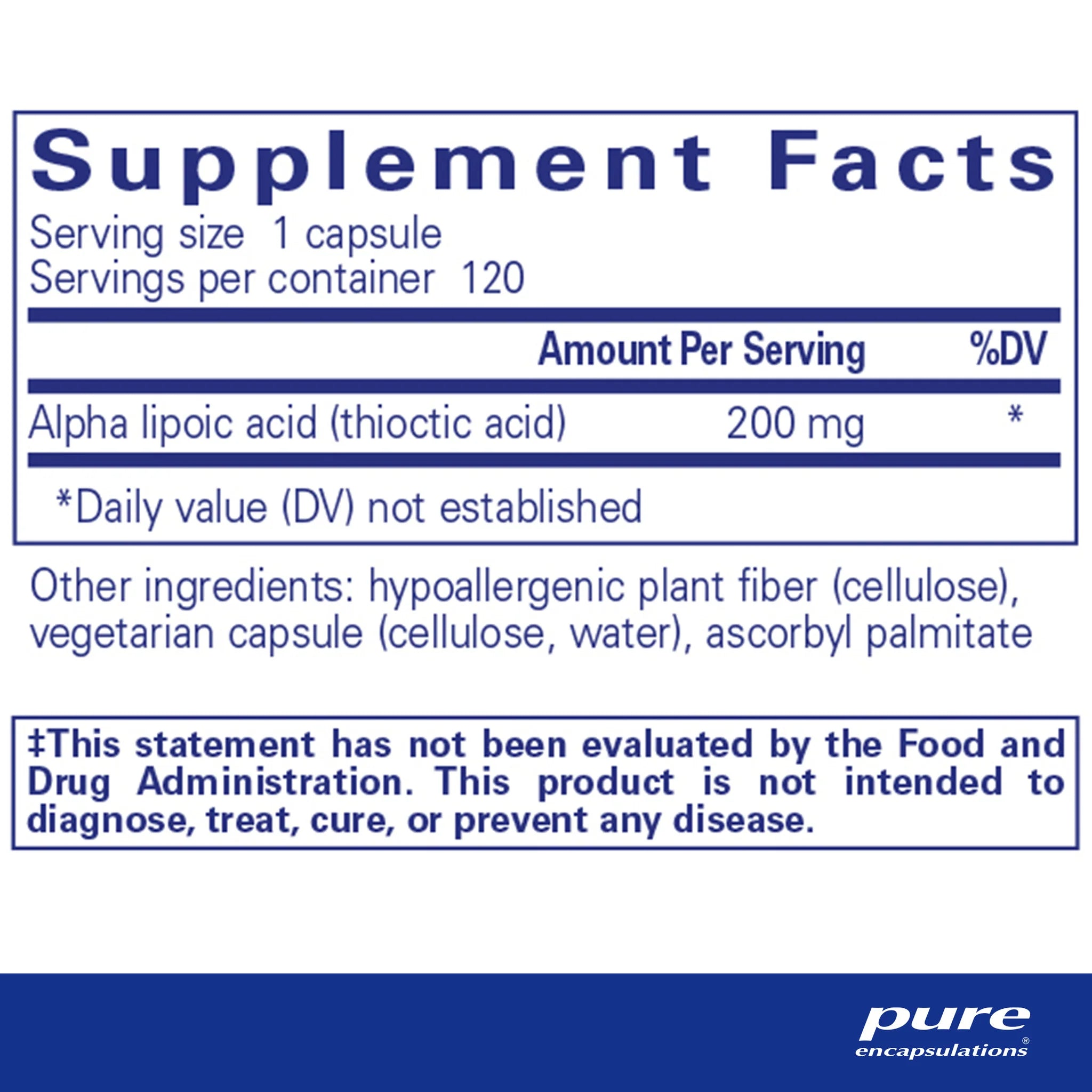 Alpha Lipoic Acid 200mg Supplement - Powerful Antioxidant for Nerve Support & Blood Sugar Balance - Perfect for Daily Wellness & Anti-Aging Routine