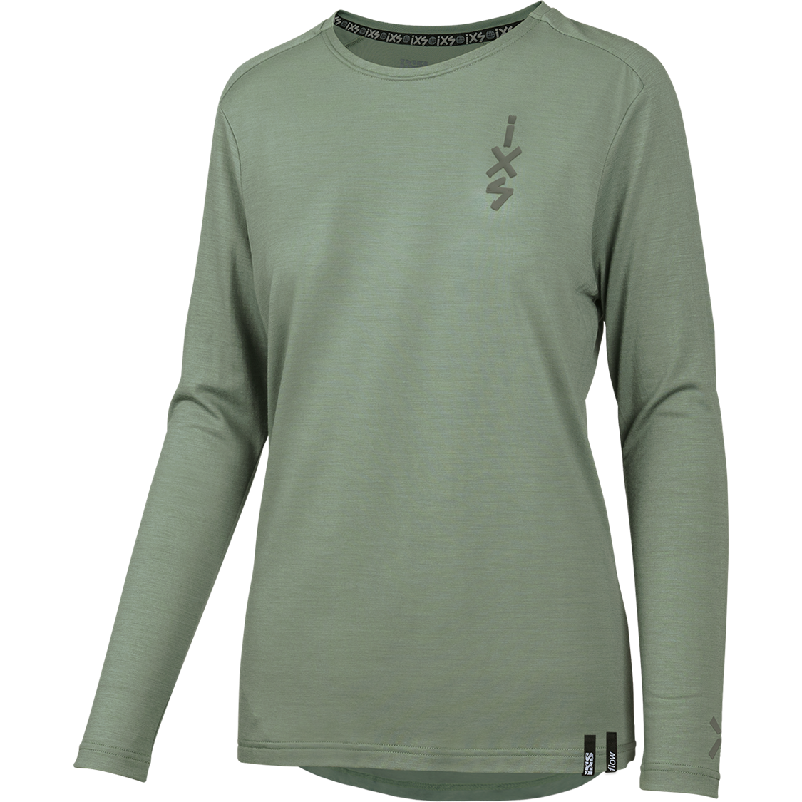 iXS Women's Flow Merino Long Sleeve Jersey - Soft Breathable Wool Base Layer for Hiking, Running & Outdoor Activities