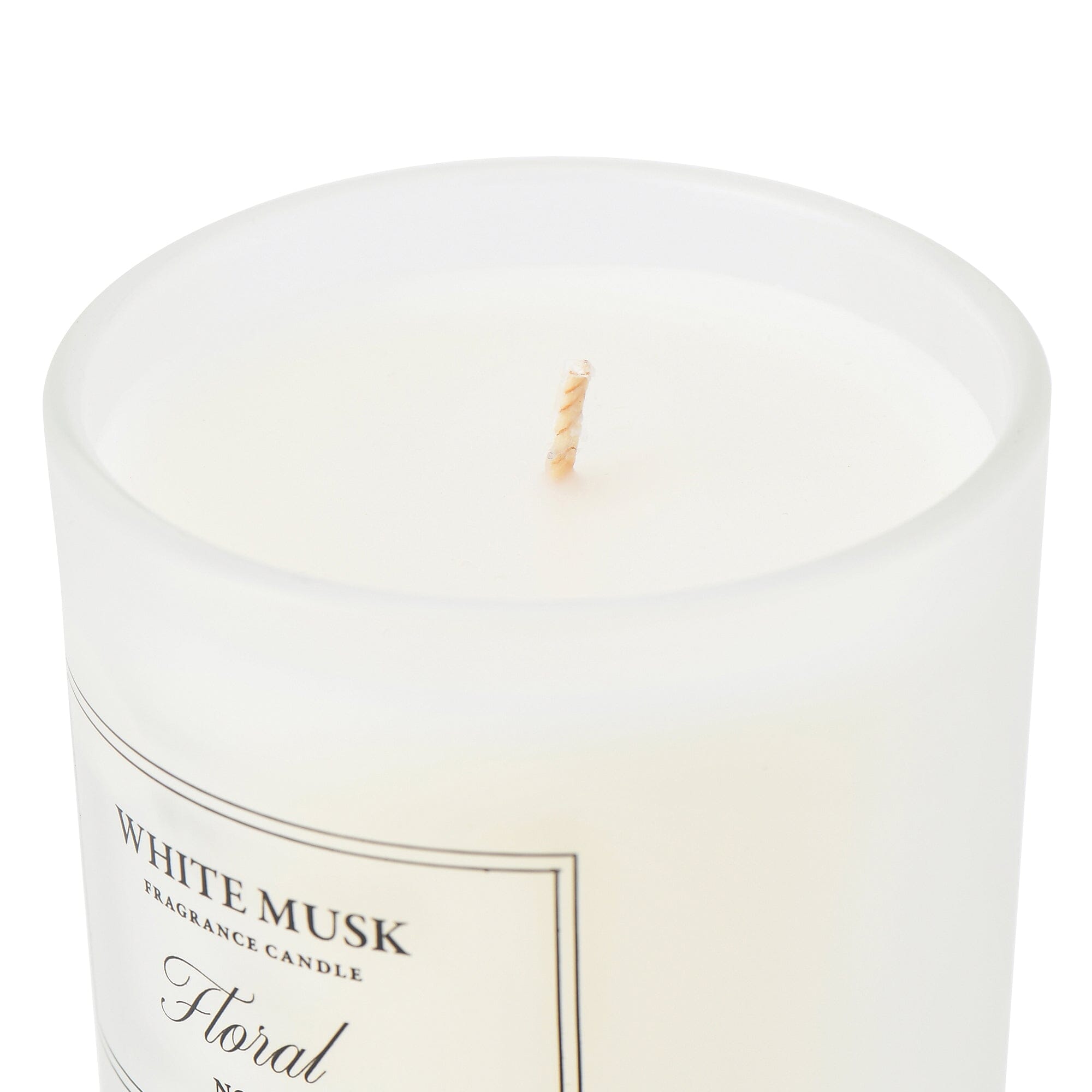 Classic White Musk Floral Scented Candle - Home Decor, Romantic Ambiance, Relaxation Gift for Women & Men