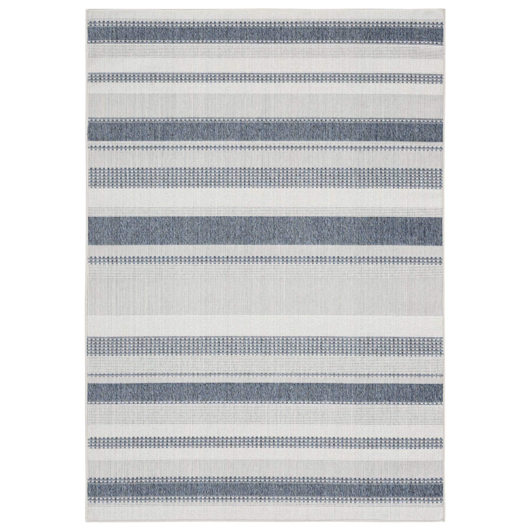 Home Dynamix Tripoli Mateo Modern Indoor/Outdoor Area Rug - Dark Blue & Cream 5'3