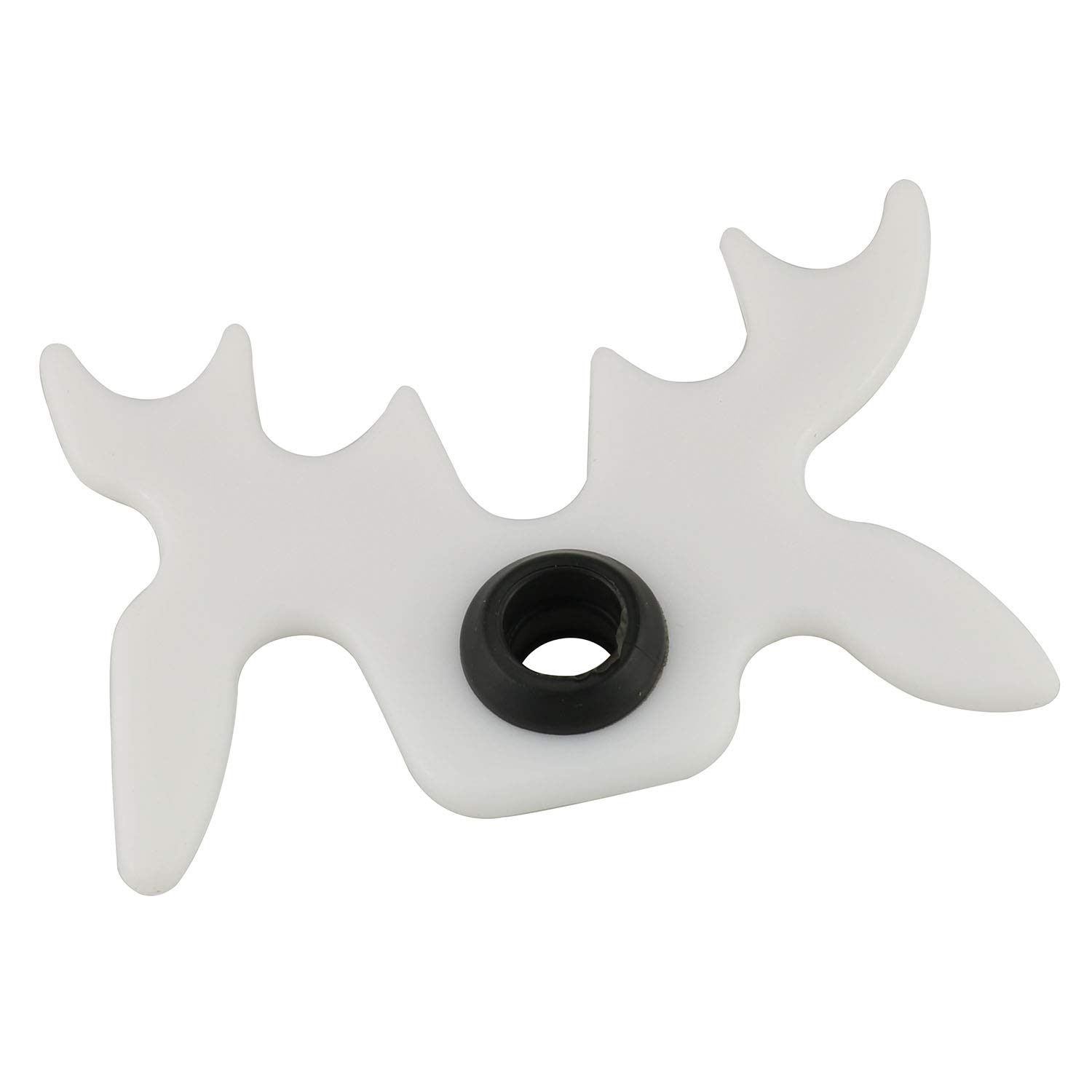 DGZZI Moosehead Bridge Head White Plastic Slip-On for Billiard Pool Cue Stick - Perfect for Precision Shots in Pool Games