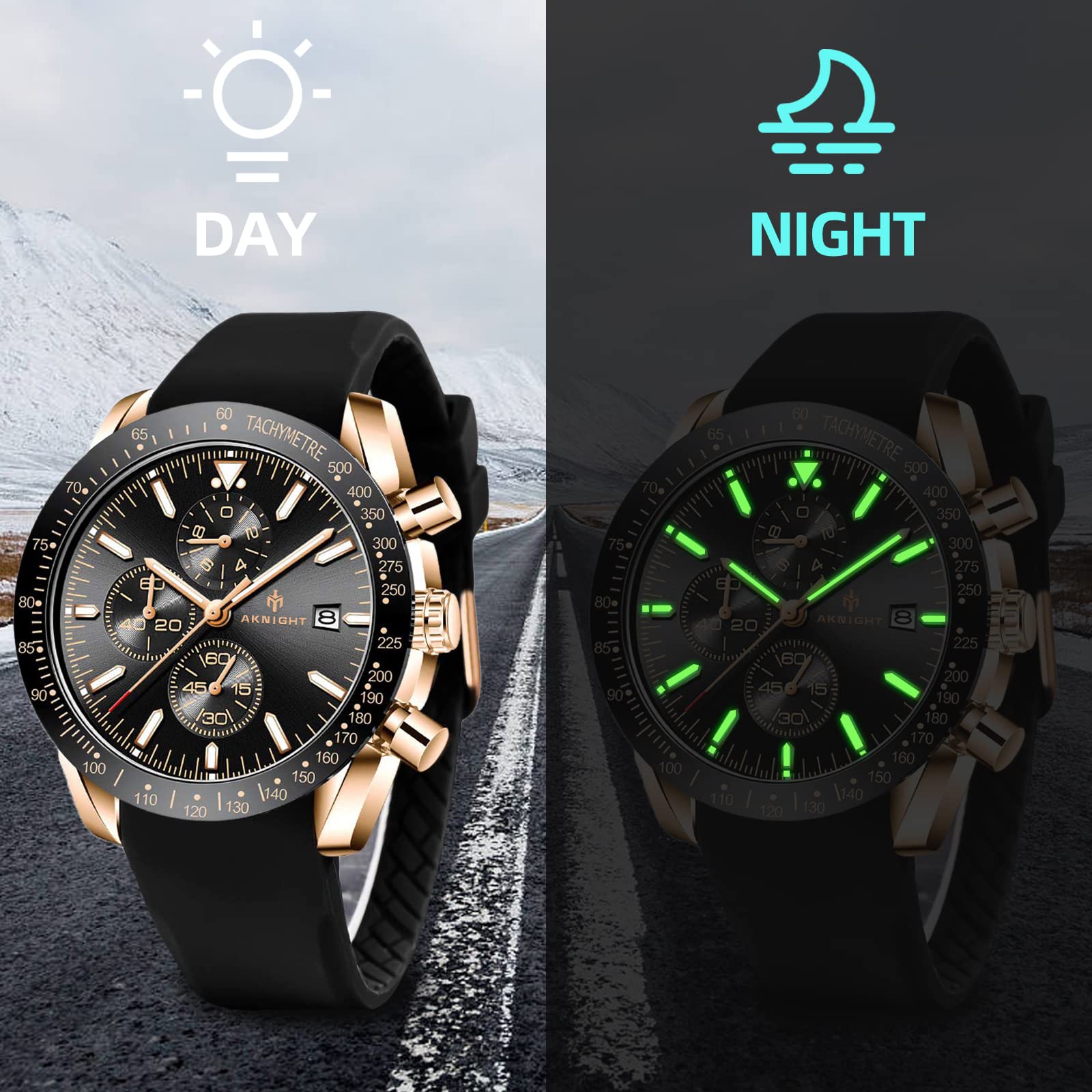 Waterproof Stainless Steel Analog Chronograph Quartz Watch for Men - Classic Business Dress Watch with Easy Read Dial | Perfect for Office, Formal Events & Everyday Wear