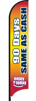 Feather Flag Banner - Custom Outdoor Advertising Flag for Business Promotion | 90 Days Same As Cash | Perfect for Grand Openings, Car Dealerships & Real Estate Signage