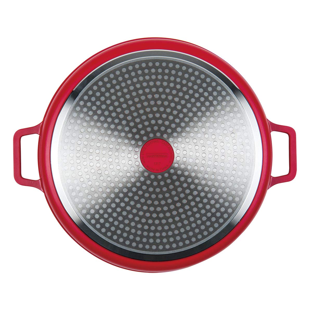 Non-Stick Stovetop Oven Grill Pan with Steam Venting Lid - 12 Inch Red Skillet for Grilling, Searing & Roasting - Perfect for Steaks, Burgers & Vegetables - Oven & Stovetop Safe Cookware