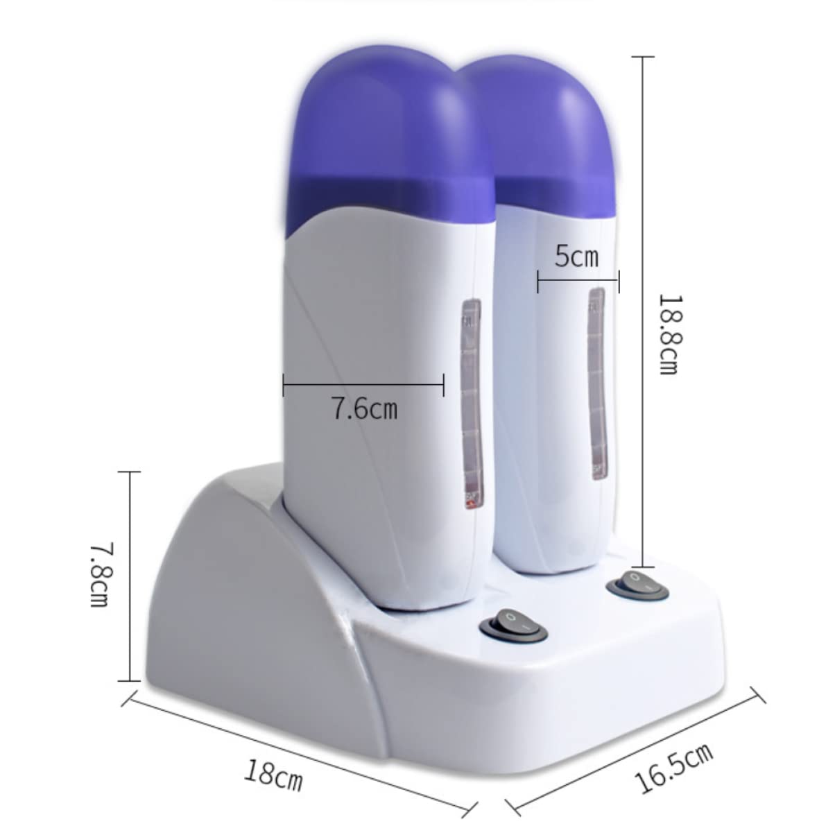 Professional Double Seat Wax Warmer Machine for Hair Removal - Compact & Sturdy Wax Melting Pot with US Plug - Perfect for Home Use, Salons & Spa Treatments