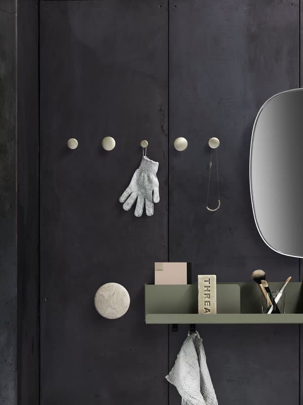 MUUTO The Dots Wall Hook - Modern Metal Coat Hanger in Taupe (Set of 3 Sizes) - Perfect for Entryway, Bedroom & Bathroom Organization
