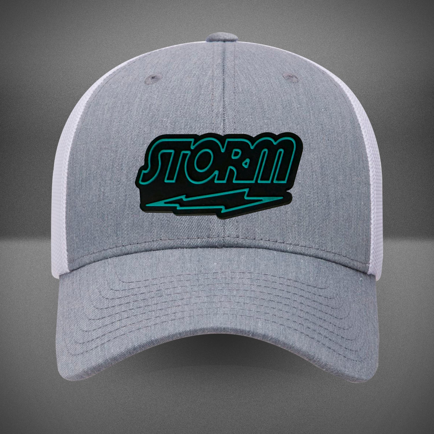 Storm Trucker Hat - Adjustable Mesh Back Cap for Men & Women - Gray/White - Perfect for Outdoor Activities, Sports & Casual Wear