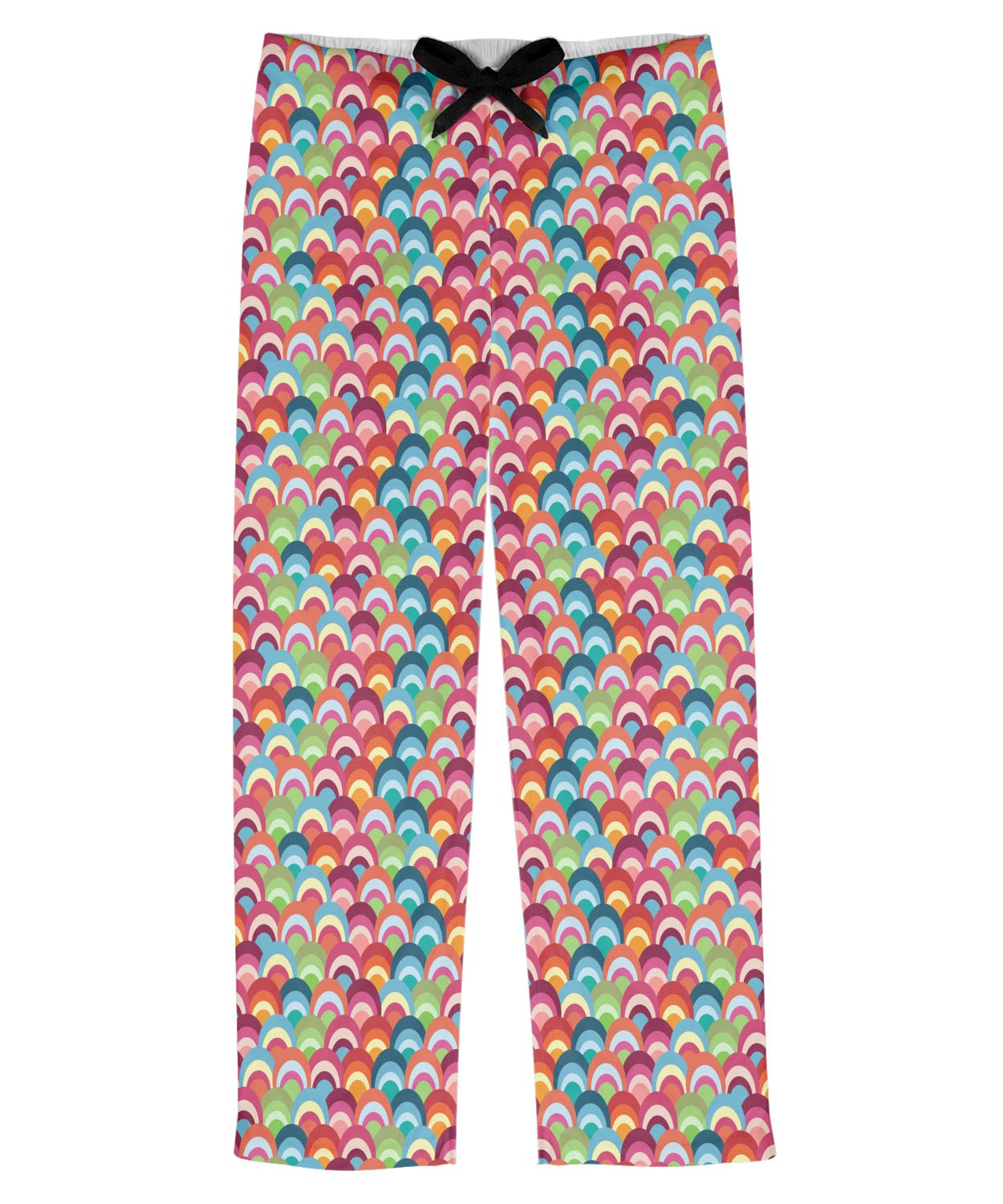 Retro Fishscale Print Men's Pajama Pants - Soft Cotton Lounge Pants for Sleepwear & Home Comfort