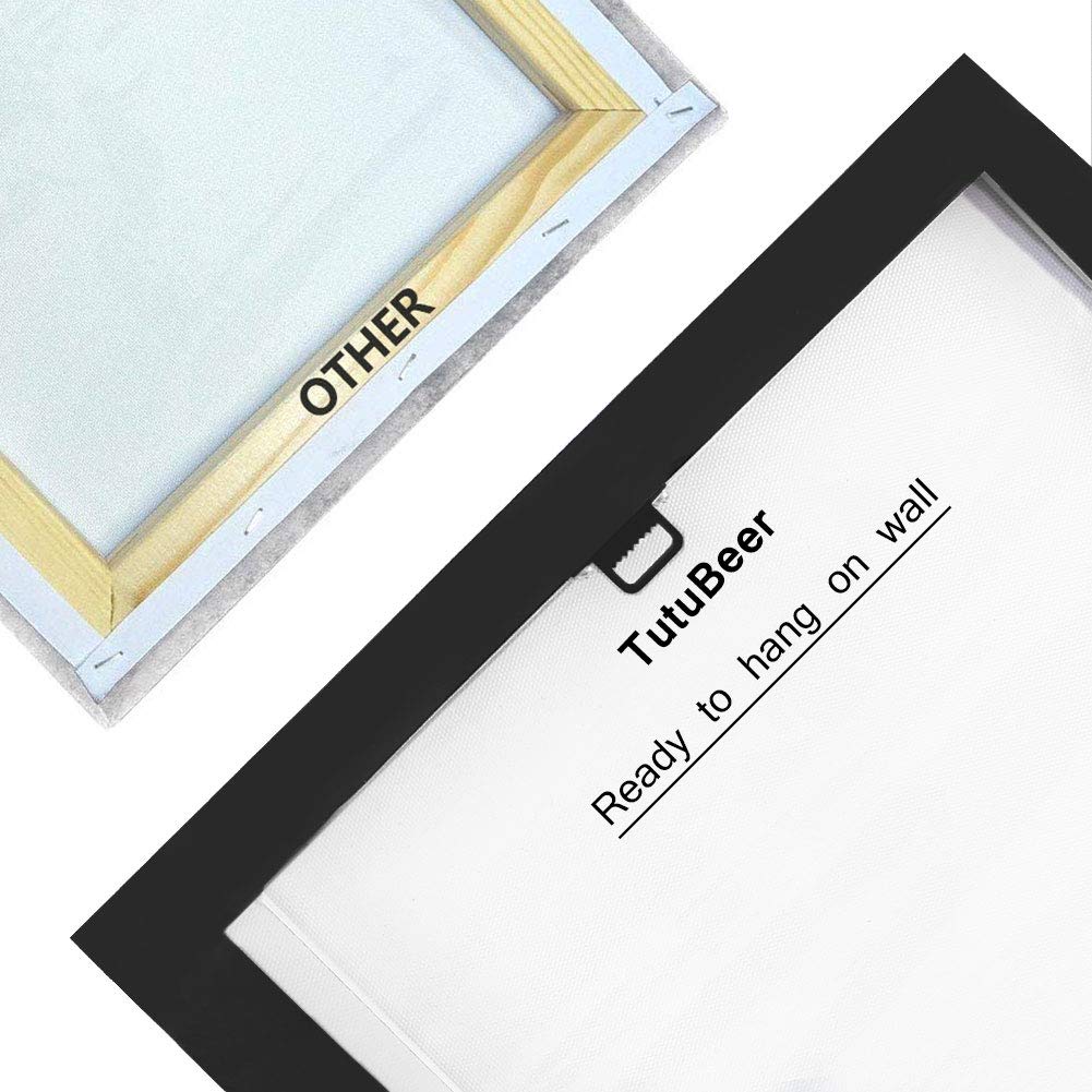TutuBeer 3-Panel Beach Wall Art - Coastal Home Decor with White Sand Sunrise & Deep Blue Sky - 12x16 Inch Framed Beach Pictures for Living Room, Bedroom & Kitchen - Perfect Beach House Decorations & Ocean Themed Gifts