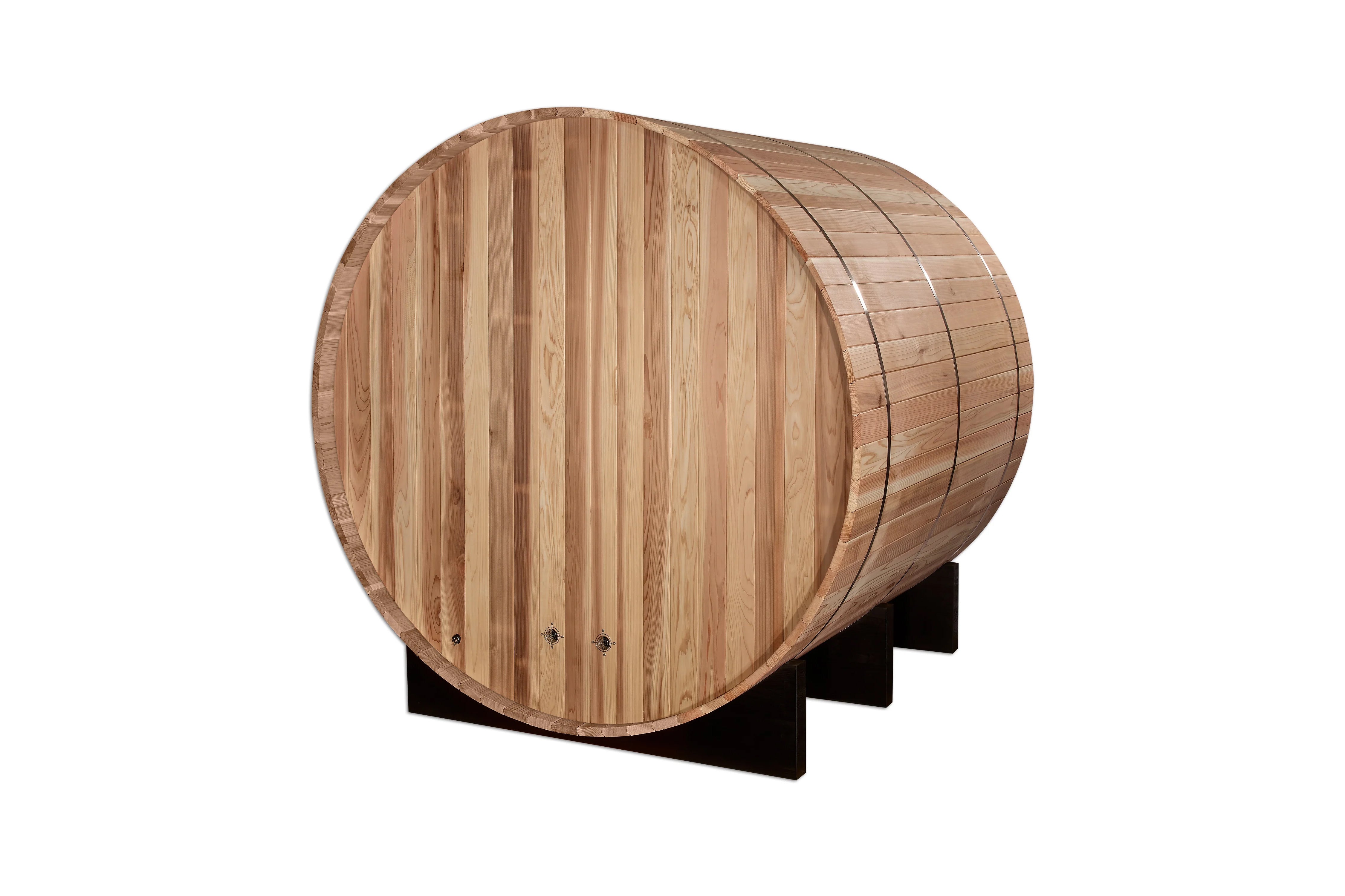 Golden Designs Arosa 4-Person Barrel Sauna - Traditional Wooden Home Spa for Relaxation & Detox - Perfect for Backyard, Basement or Home Gym Use