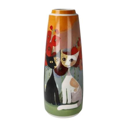 Rosina Wachtmeister Summer in Garden Vase - 26.5cm Hand-Painted Ceramic Flower Vase for Home Decor, Wedding Centerpiece & Gift Idea