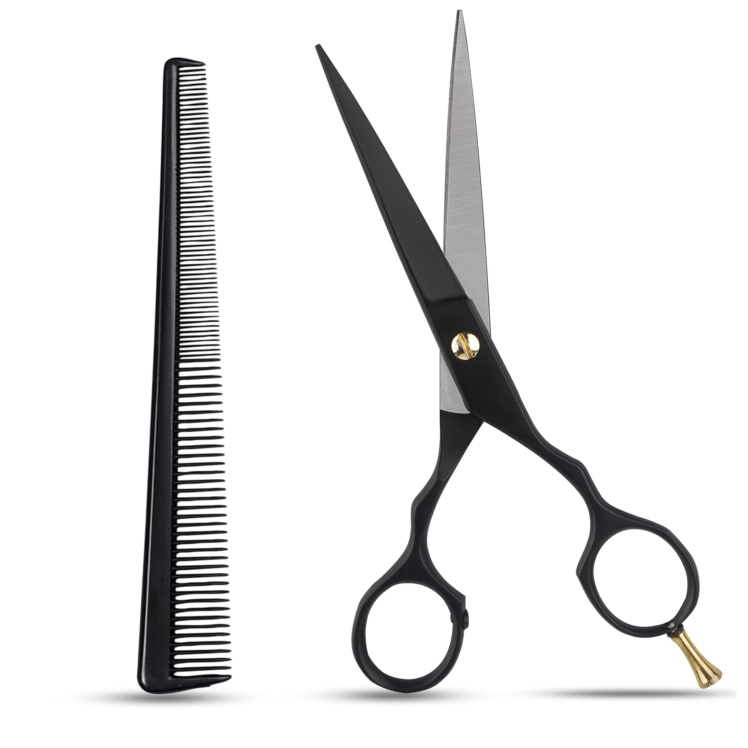6.5'' Professional Hair Cutting Scissors - Ultra Sharp Barber Shears with Comb for Men, Women & Pets | Stylist-Grade Hairdressing Tools for Salon, Home & Pet Grooming