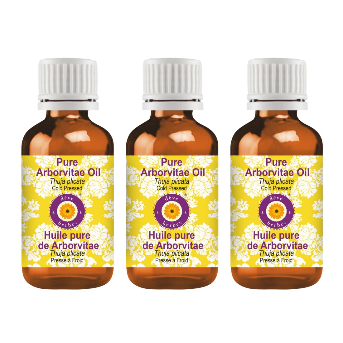 Pure Arborvitae Essential Oil (Thuja plicata) - 100% Natural Cold Pressed - 3 Pack (10 oz Total) for Aromatherapy, Skin Care & Home Fragrance