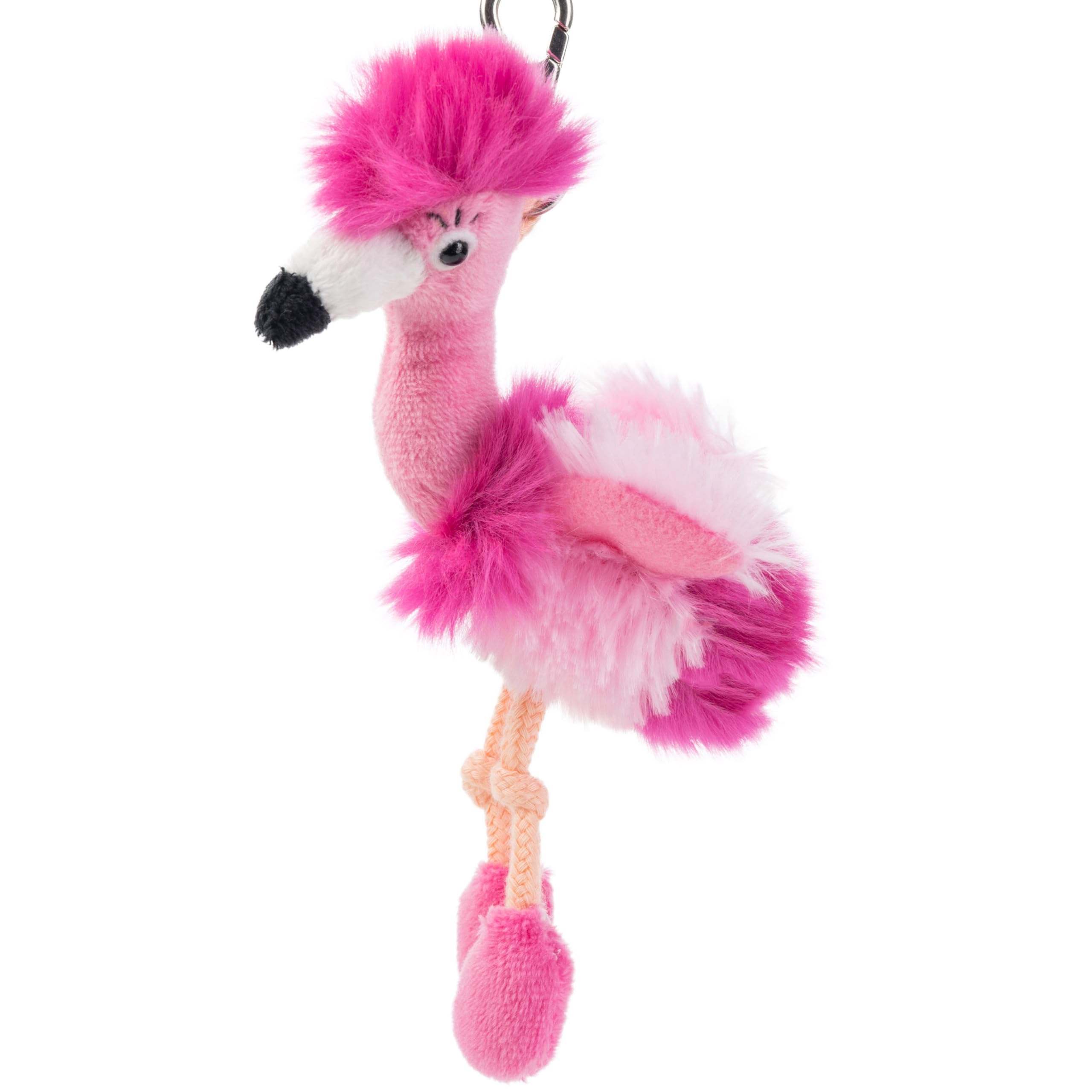 Schaffer 0233 Flamingo Plush Keychain - Cute Pink Flamingo Key Ring for Women & Girls - Perfect for Backpacks, Purses, Gifts & Travel Accessories