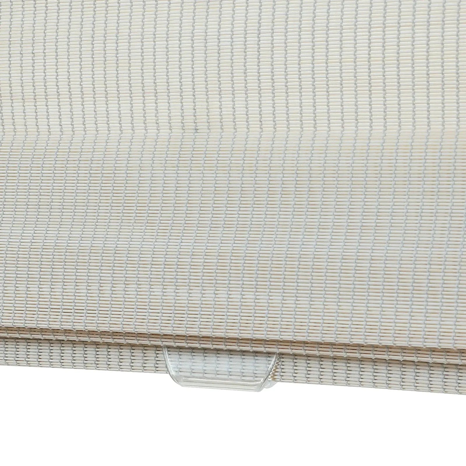 Sybil Bamboo Roman Shade - Natural Birch White Window Treatment for Living Room & Bedroom | Eco-Friendly Roller Blind for Home Decor