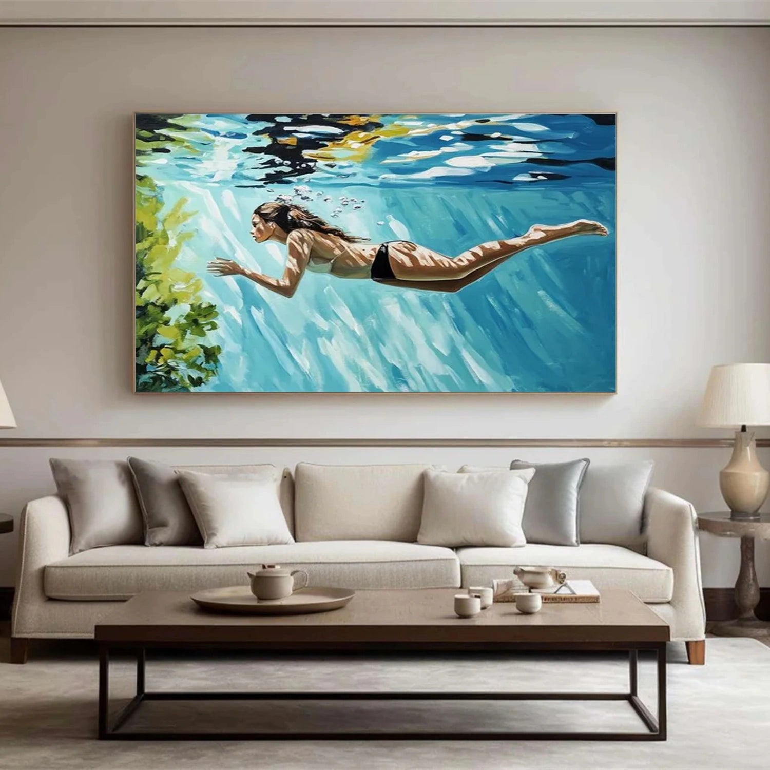 Swimming Sport Canvas Painting Wall Art - #SA014 - Perfect for Home Decor, Office, Gym & Pool Area