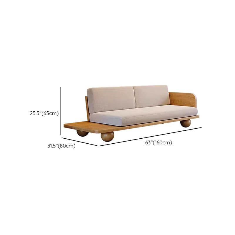 Minimalist Light Gray Settee with Loose Back & Removable Cushion - Modern Small Sofa for Living Room, Bedroom or Office - Perfect for Relaxing, Reading & Small Space Decor