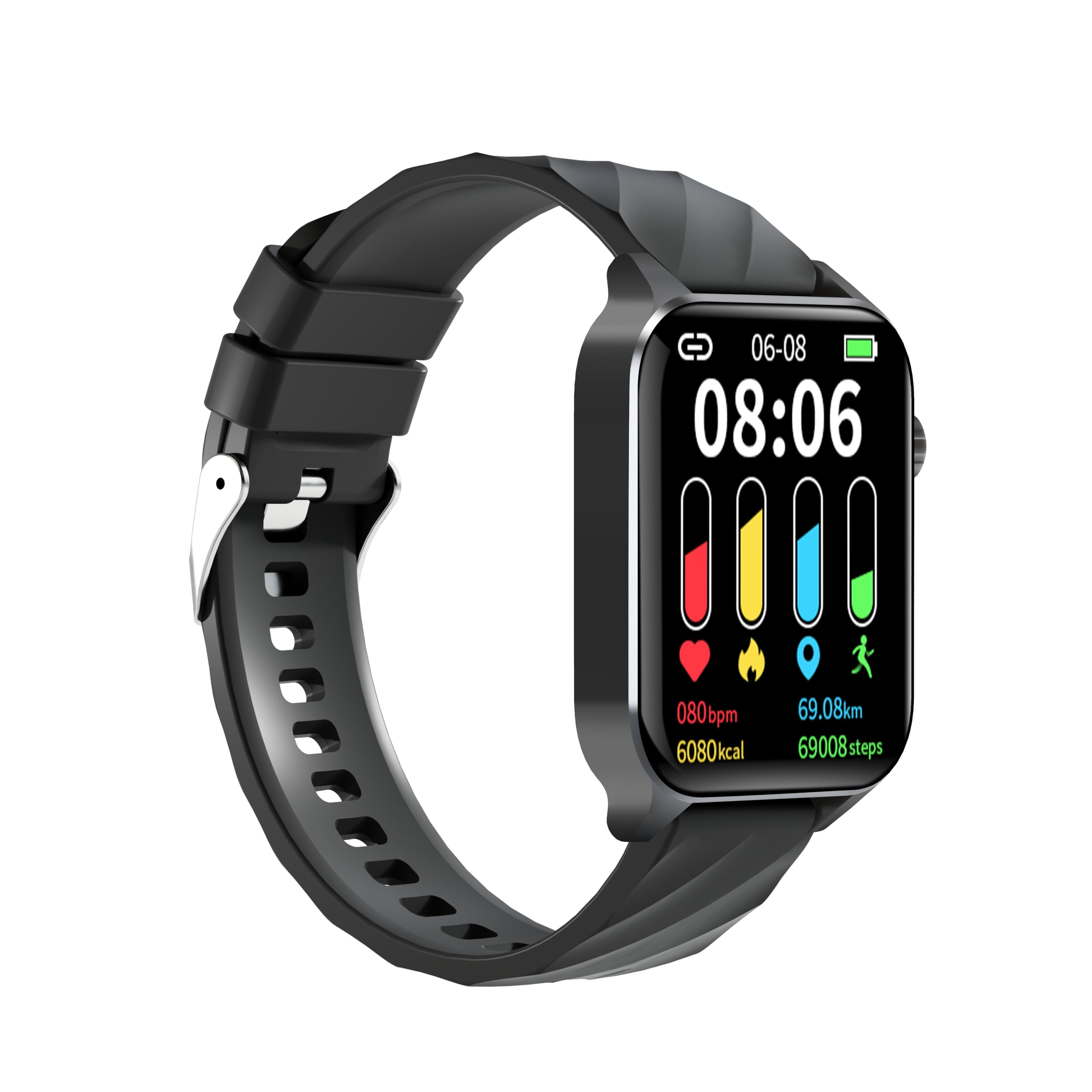 Smart Watch V22 - Fitness Tracker for Men, Waterproof, Heart Rate Monitor for iPhone & Android - Perfect for Running & Workouts