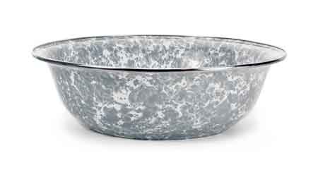 Gray Swirl 4 Quart Serving Bowl - Elegant Stoneware Mixing & Salad Bowl for Kitchen, Dining & Entertaining - Perfect for Soups, Pasta, Fruit & Party Dishes