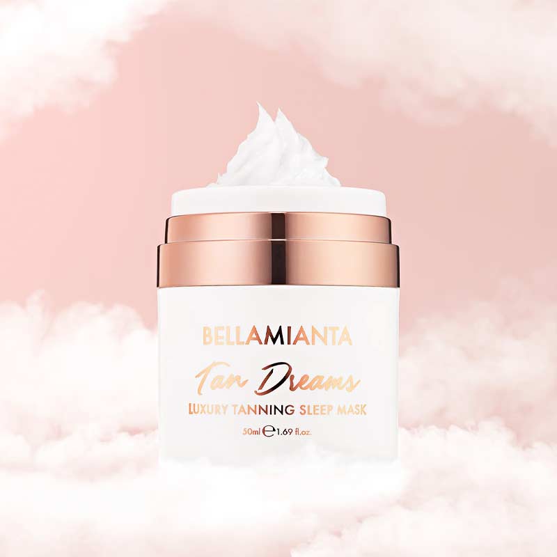 Bellamianta Tan Dreams Luxury Tanning Sleep Mask - Overnight Self Tanner for Natural Glow | Perfect for Nighttime Tanning & Skin Hydration
