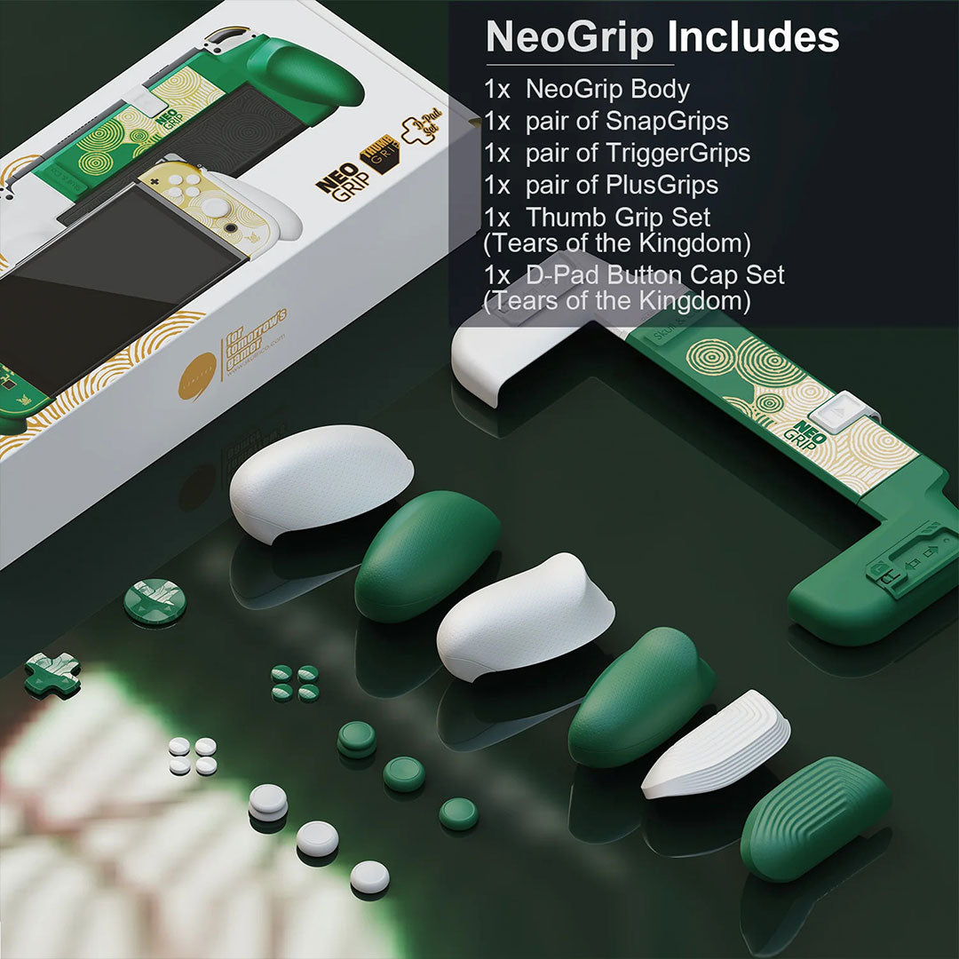 Skull & Co. NeoGrip Limited Edition Legend of Zelda: Tears of the Kingdom Gaming Grip - Ergonomic Controller for Nintendo Switch & OLED - Perfect for Travel & Long Gaming Sessions