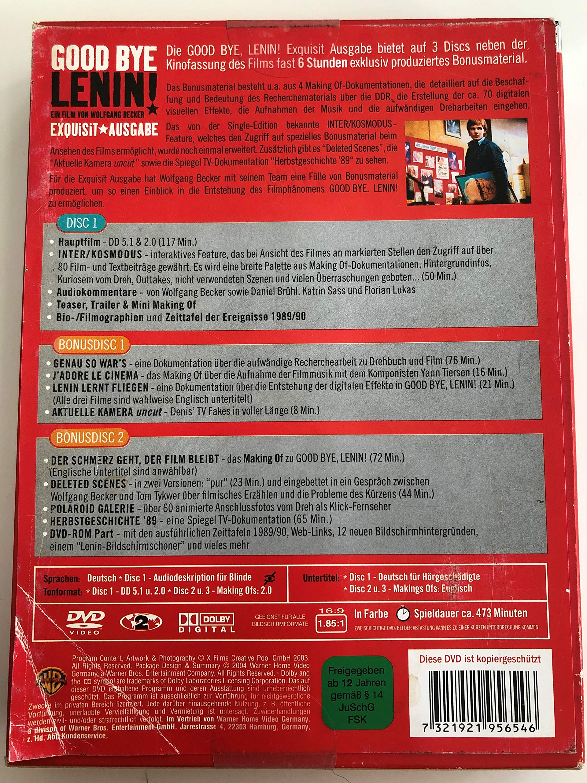 Good Bye Lenin! - Deluxe 3-Disc Edition DVD | Award-Winning German Comedy Film | Perfect for Movie Nights & German Culture Enthusiasts