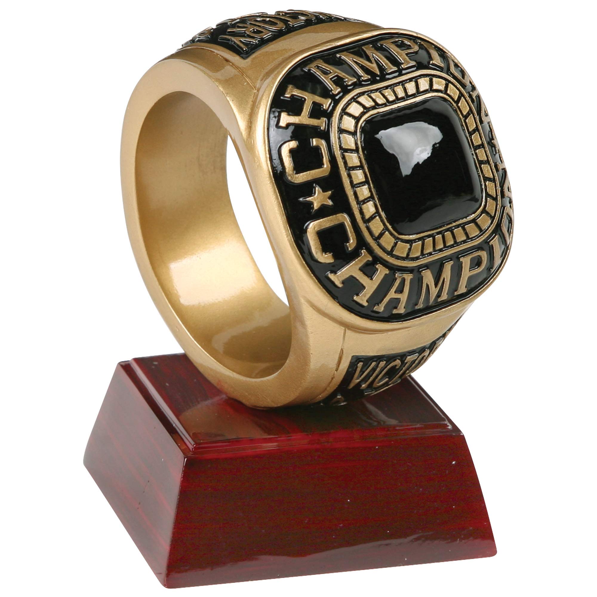 Champion Ring Trophy Award - 4.5 Inch Tall Resin Sports Prize for Winners | Perfect for Boxing, Wrestling, Martial Arts Competitions & Achievement Awards