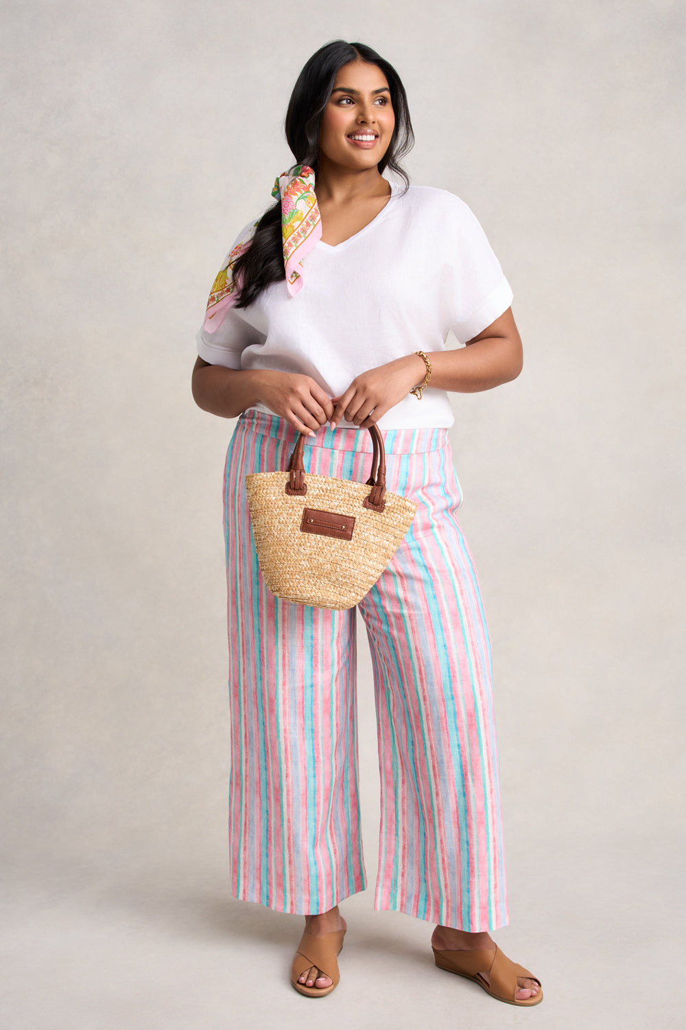 Stylish Striped Resort Pants for Women - Lightweight Summer Beachwear for Vacation, Poolside Lounging & Casual Outings