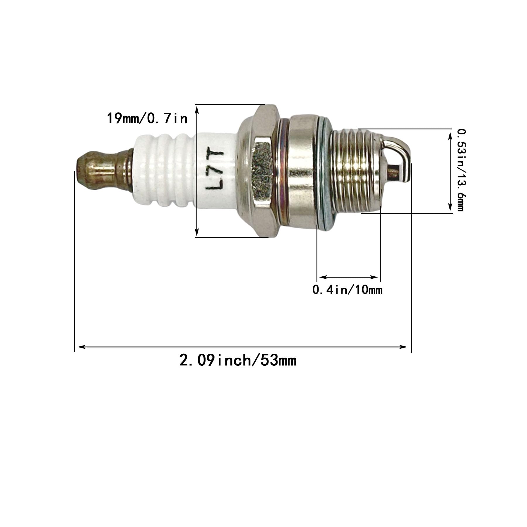 6pcs L7T Spark Plug - Compatible with NGK BPM7A CJ8 RCJ6Y RCJ7Y - Replacement for 2-Stroke Small Engines - Fits Echo, Husqvarna, Stihl, Kawasaki - Perfect for Blowers, Trimmers, Brushcutters, Chainsaws & Lawnmowers - Ideal for Outdoor Power Equipment Maintenance & Small Engine Repair